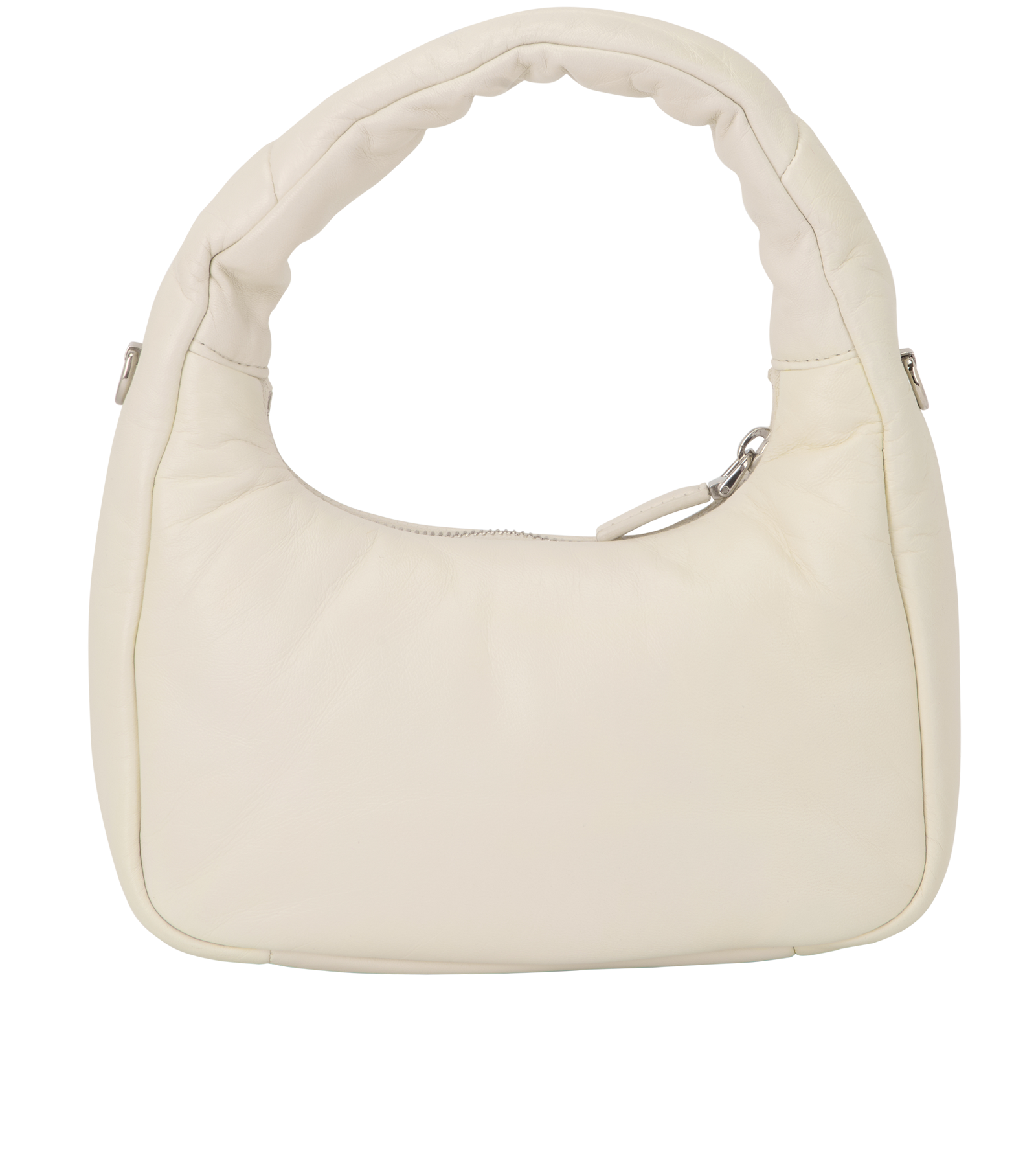 Mini Soft Padded Bag, &pound;750, Handbags, White, Leather, Back view